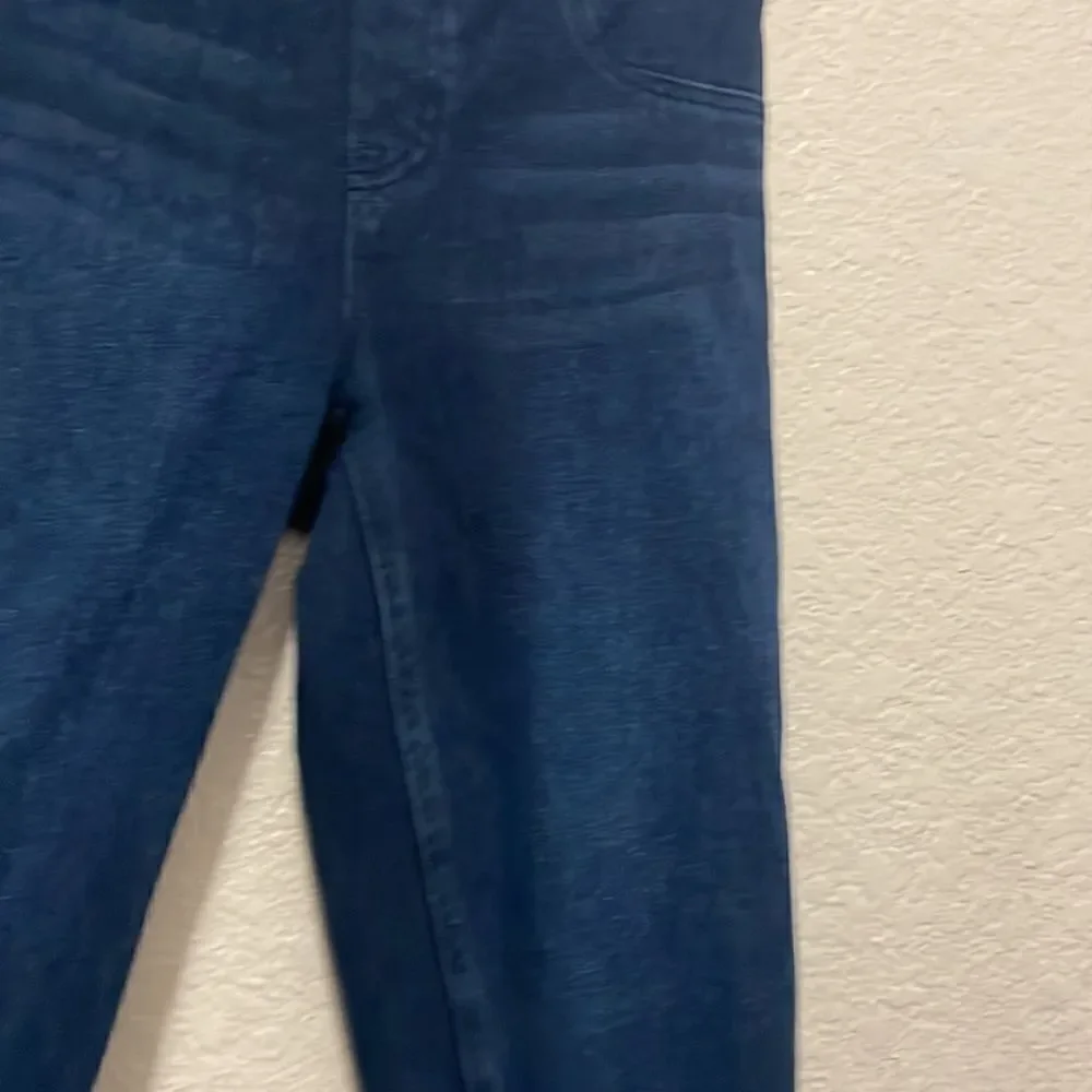 Spanx Jean-ish Ankle Leggings Twilight Blue Size Medium‎